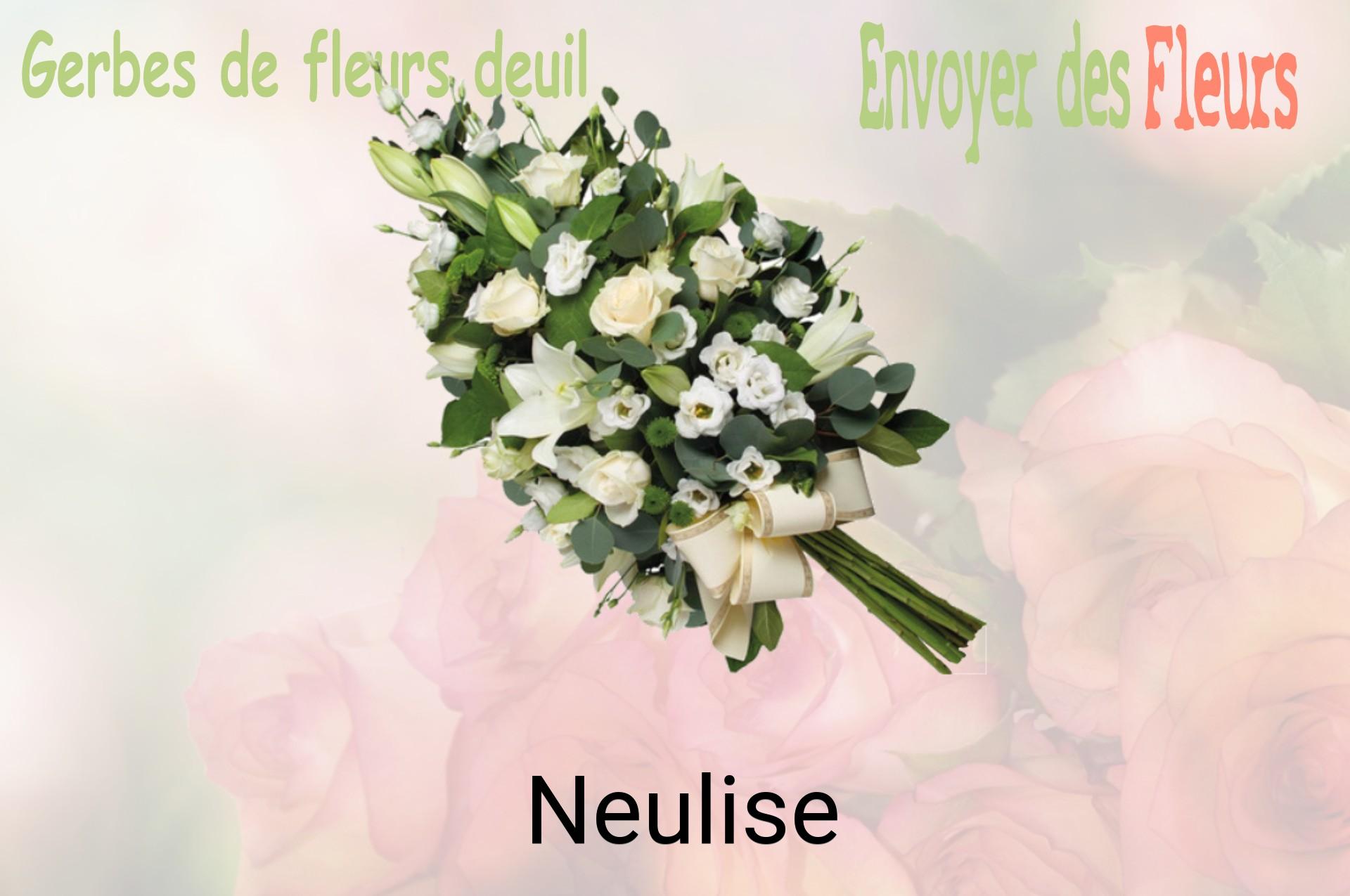 Gerbe de fleurs de deuil livrée à Neulise